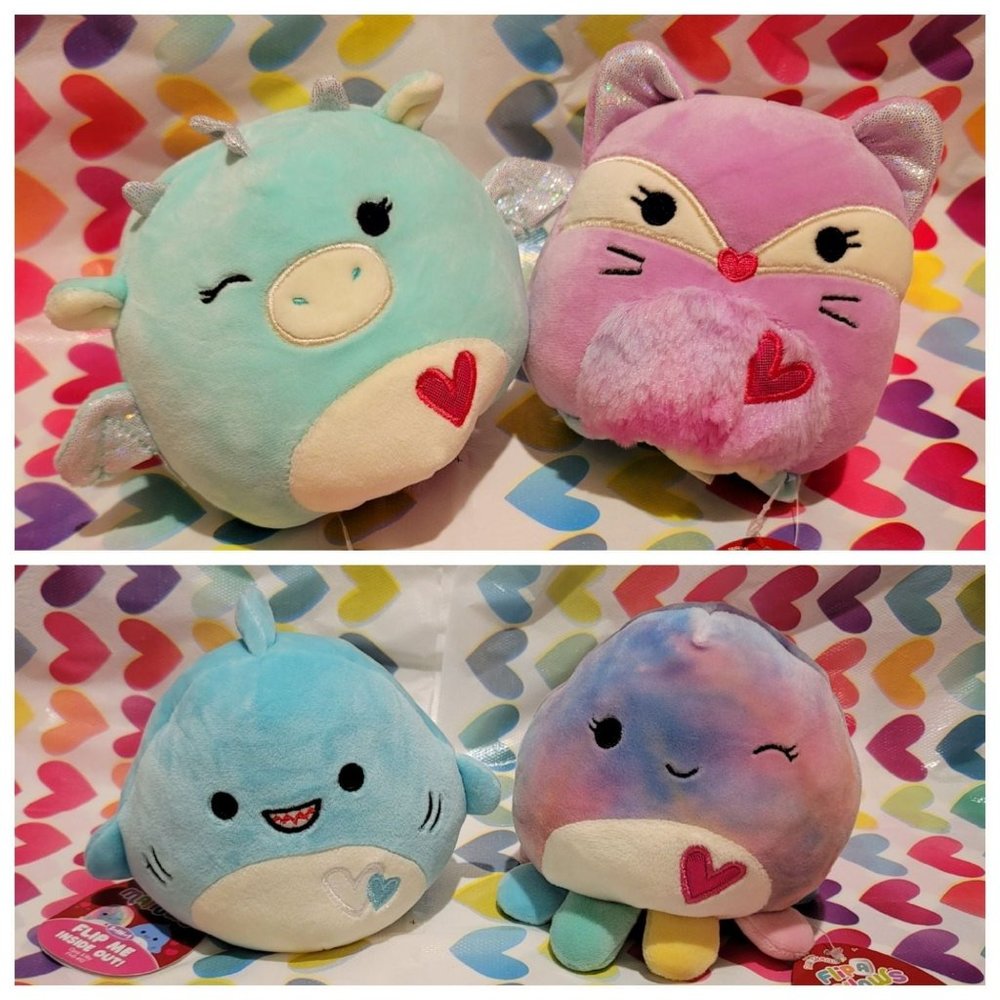 5" Opal/Ray and Palasha/Fay Valentine's Squishmallow 2022